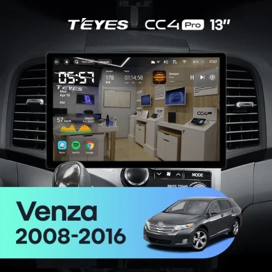 Штатная магнитола Teyes CC4 Pro 12/256 Toyota Venza (2008-2016) (13")