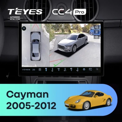 Штатная магнитола Teyes CC4 Pro 360 12/256 Porsche Cayman 987 (2005-2012) (13")