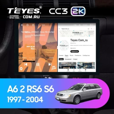 Штатная магнитола Teyes CC3 2K 6/128 Audi RS6 1 (2002-2006) (13")