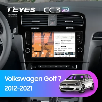 Штатная магнитола Teyes CC3 2K 4/32 Volkswagen Golf 7 (2012-2021) (с кнопками)