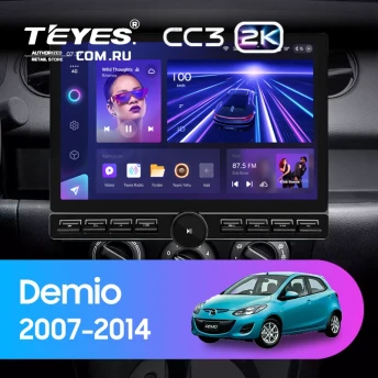 Штатная магнитола Teyes CC3 2K 6/128 Mazda Demio DE (2007-2014) (13" с кнопками)