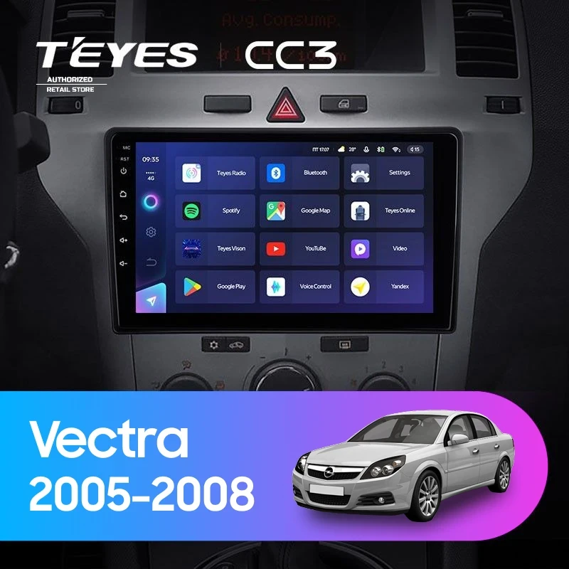 Штатная магнитола Teyes CC3 4/32 Opel Vectra (2005-2008) F2