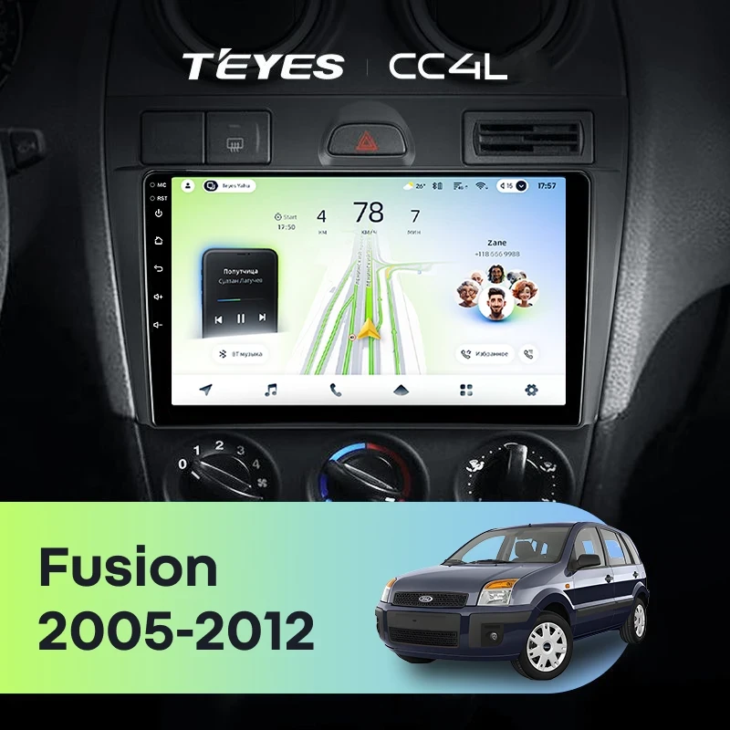 Штатная магнитола Teyes CC4L 4/64 Ford Fusion (2005-2012)