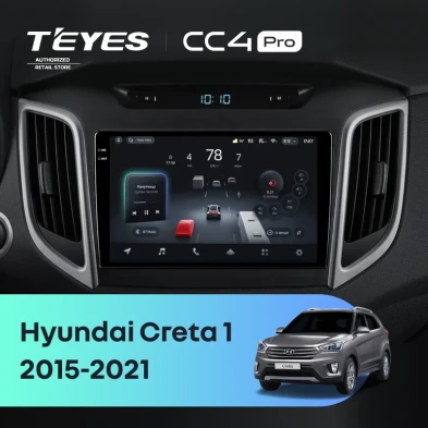 Штатная магнитола Teyes CC4 Pro 8/128 Hyundai Creta 1 (2015-2021) Тип-B