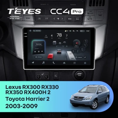 Штатная магнитола Teyes CC4 Pro 12/256 Lexus RX300 RX330 RX350 RX400H (2003-2009) F1