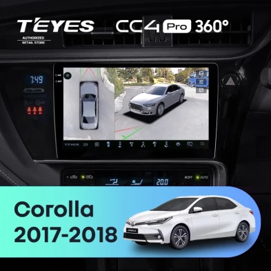 Штатная магнитола Teyes CC4 Pro 360 12/256 Toyota Corolla (2017-2018) Тип-B