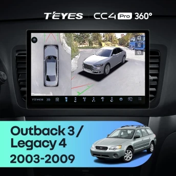 Штатная магнитола Teyes CC4 Pro 12/256 Subaru Outback 3 (2003-2009) (13")