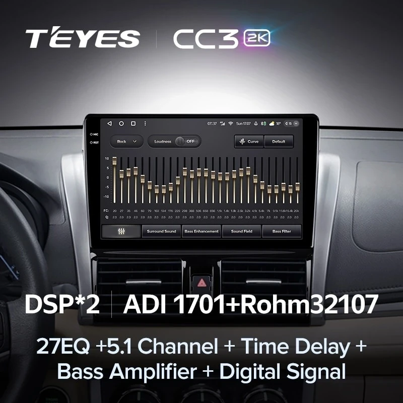 Штатная магнитола Teyes CC3 2K 4/32 Toyota Vios XP150 (2013-2020)