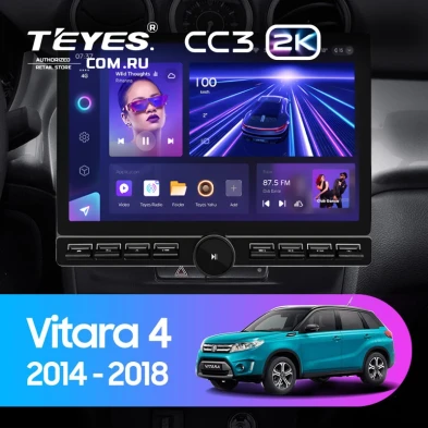 Штатная магнитола Teyes CC3 2K 6/128 Suzuki Vitara 2 (2014-2018) (13" с кнопками)