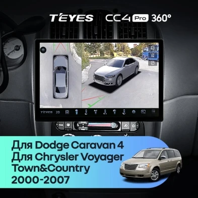 Штатная магнитола Teyes CC4 Pro 360 8/128 Chrysler Town &amp; Country 4 RS (2000-2007) Тип-A (13")