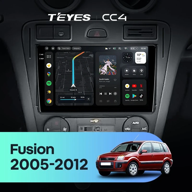 Штатная магнитола Teyes CC4 8/128 Ford Fusion 1 (2005-2012)
