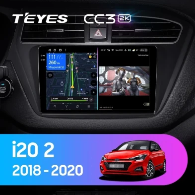 Штатная магнитола Teyes CC3 2K 4/64 Hyundai i20 2 GB (2018-2020)