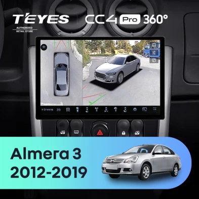 Штатная магнитола Teyes CC4 Pro 360 8/128 Nissan Almera 3 G15 (2012-2019) F2 (11")