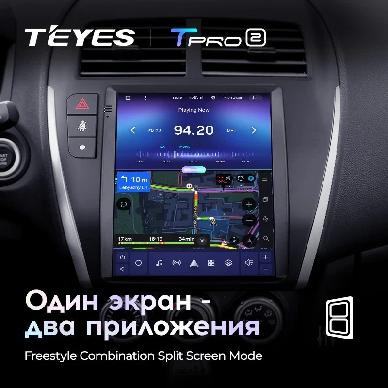 Штатная магнитола Tesla style Teyes TPRO 2 6/128 Mitsubishi ASX 1 (2010-2016) Тип-A