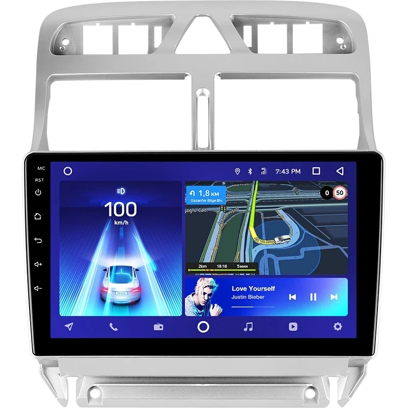 Переходная рамка Peugeot 307 1 (2001-2008) (9")