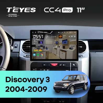Штатная магнитола Teyes CC4 Pro 8/128 Land Rover Discovery 3 (2004-2009) F2 (11")