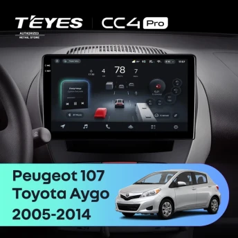 Штатная магнитола Teyes CC4 Pro 12/256 Toyota Aygo (2005-2014)